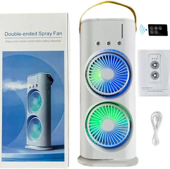 Rechargeable Remote Control Double Head Spray Cooling Fan