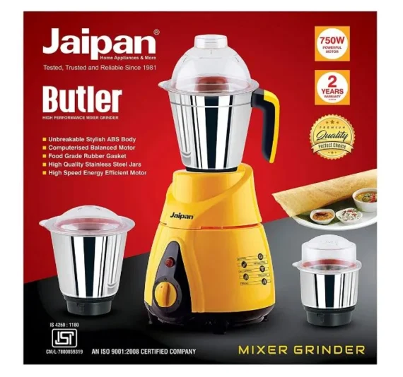 Jaipan Blender Butler Mixer Grinder 850W